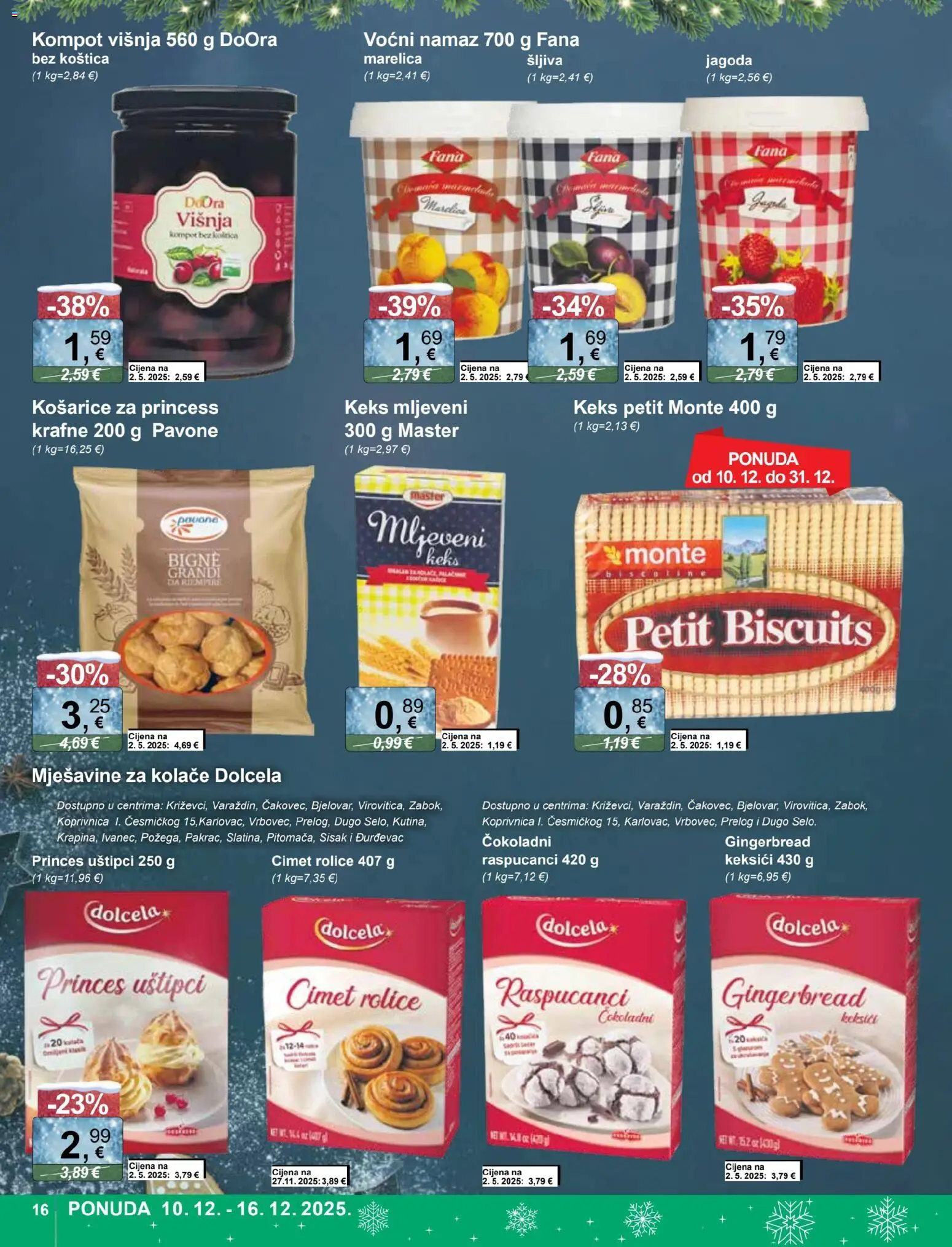 KTC katalog | vrijedi od 10.12.2025 | Stranica: 16 | Proizvodi: Keks, Šljiva, Kompot, Namaz