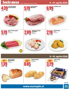 Eurospin katalog akcije – veljaven od 09.04.2026 | Stran: 13 | Izdelki: Kos, Kruh, Goveje meso