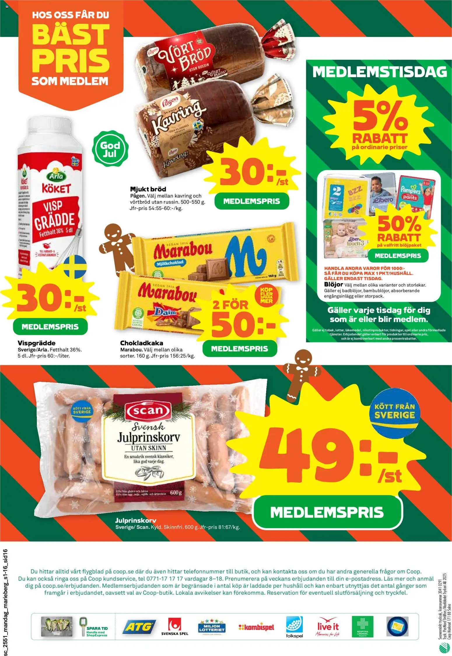 Coop Forum reklamblad aktuell från 15.12.2025 | Sida: 16 | Produkter: Visp, Galler, Blöjor, Spel