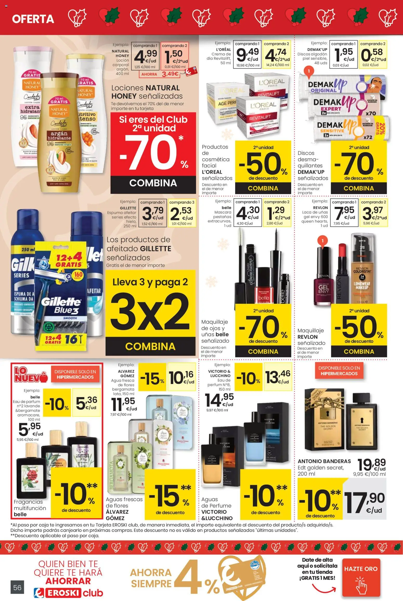 Eroski - Navidad │ válido desde el 18.12.2025 | Página: 56 | Productos: Maquillaje, Máscara, Té, Eau de parfum