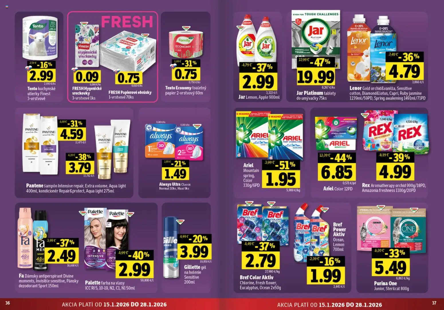 Nové Fresh akcie – leták je platný od 15.01.2026 | Strana: 19 | Produkty: Apple, Šampón, Kondicionér, Dezodorant
