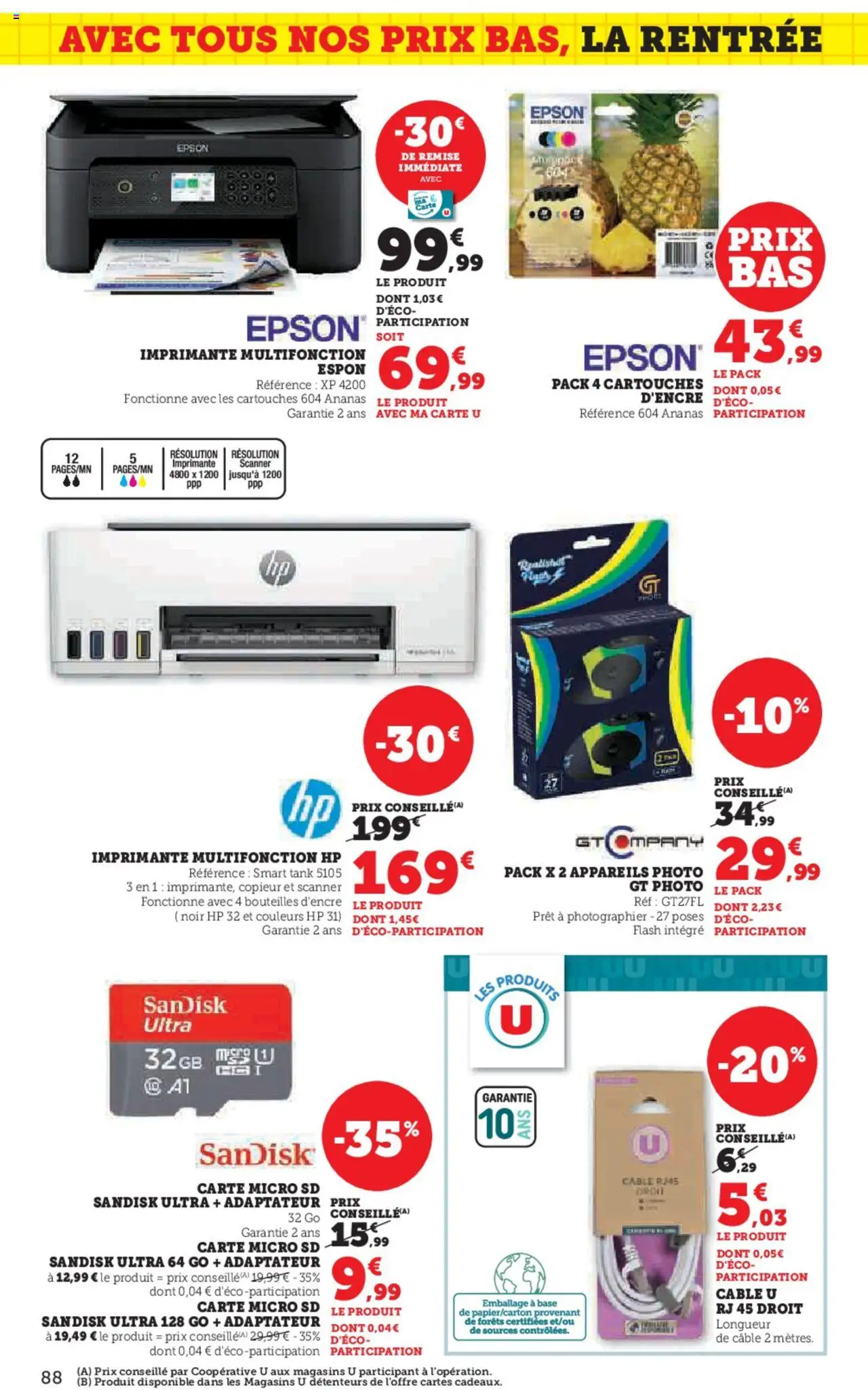  | Page: 88 | Produits: Imprimante, Câble, Imprimante multifonction, Ananas