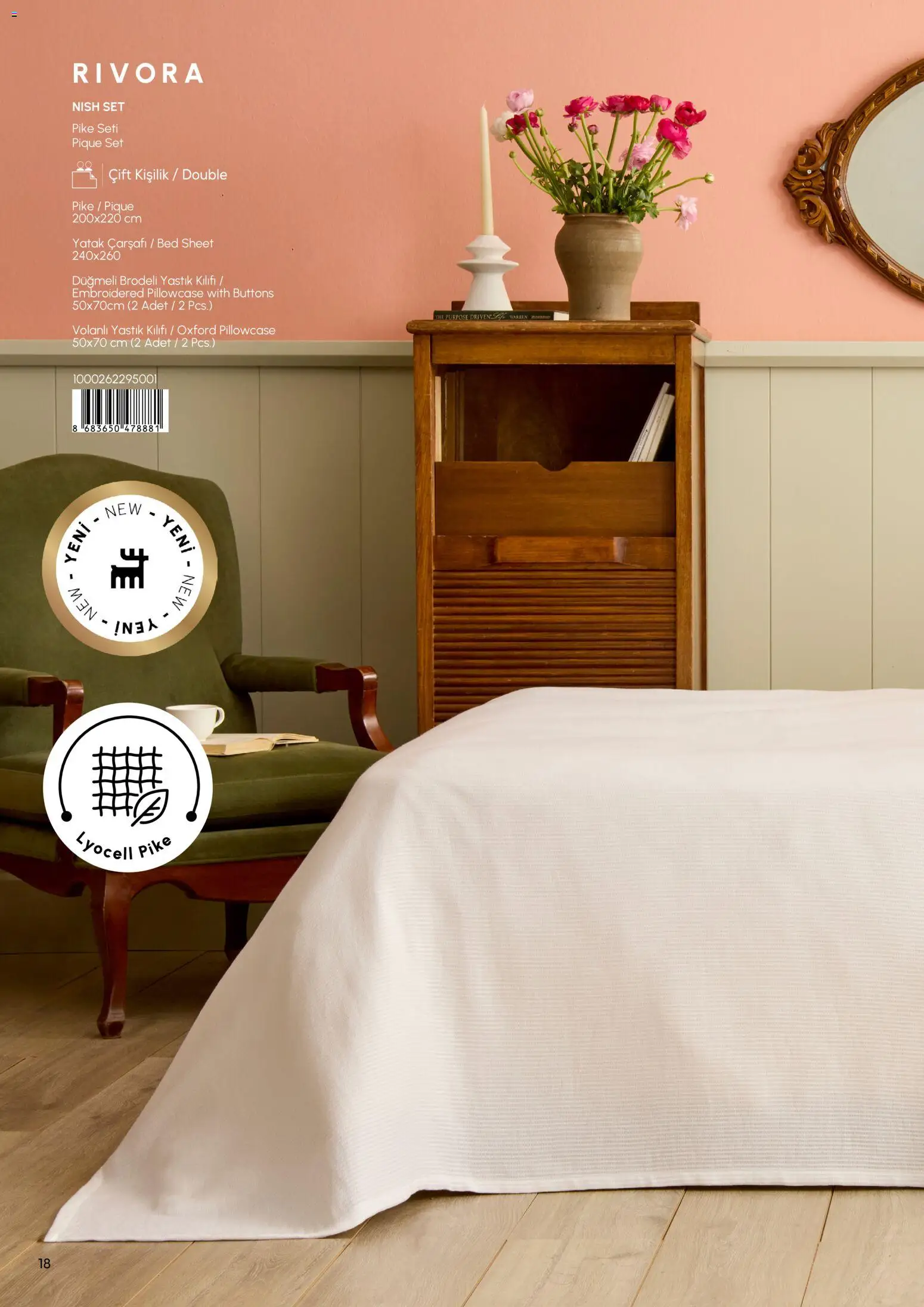 Karaca Home - Katalog  Ev Tekstili -  İlkbahar / Yaz 2026 - 01.03.2026 tarihinden itibaren geçerlidir | Sayfa: 18 | Ürünler: Yatak, Yastık, Yastık kılıfı, Pike