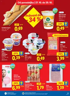 Lidl katalog akcije – veljaven od 23.10.2025 | Stran: 43 | Izdelki: Hrenovke, Sir, Jogurt, Kisla smetana
