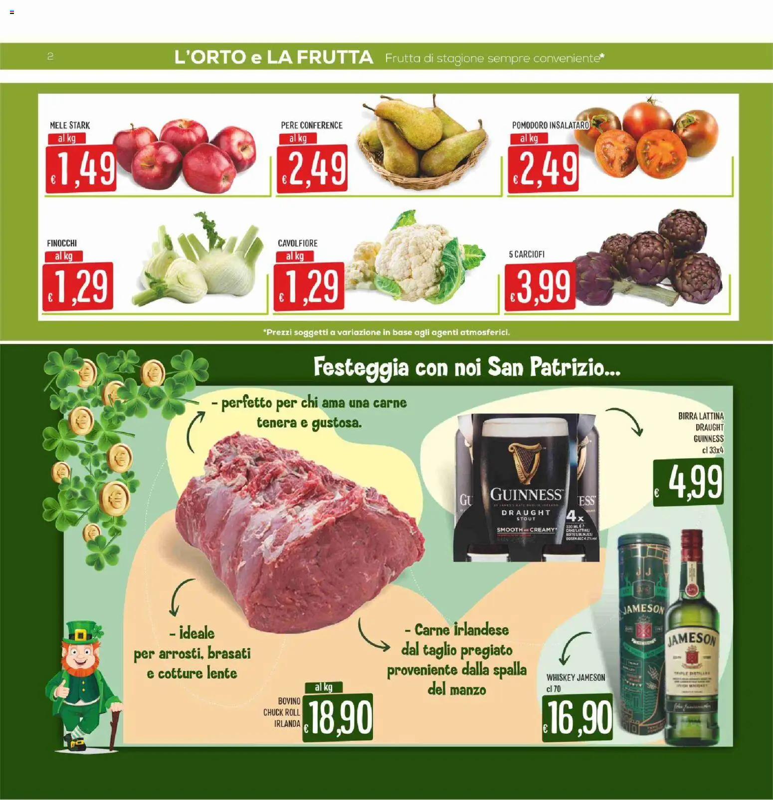 Volantino SISA del 05.03.2026 | Pagina: 2 | Prodotti: Birra, Mele, Carciofi, Finocchi