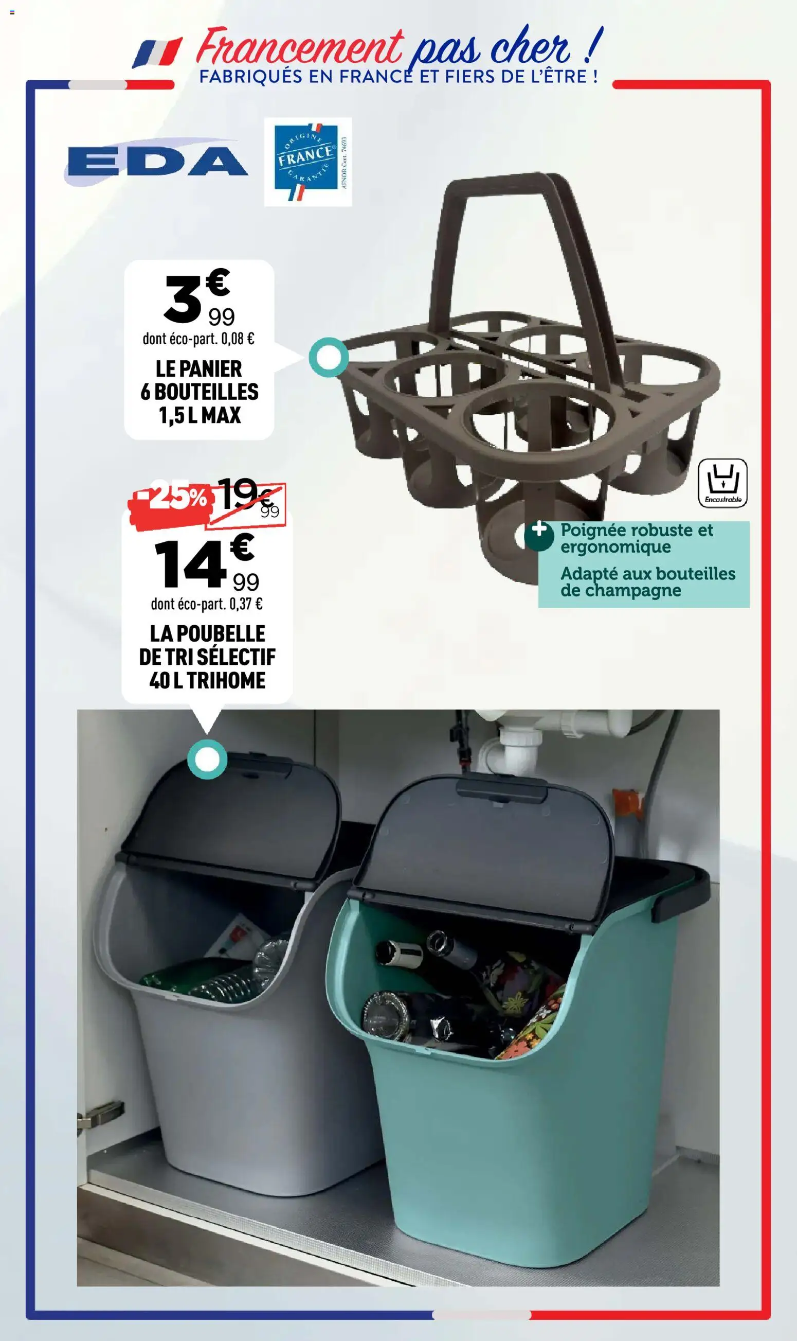 {H1} | Page: 15 | Produits: Poubelle, Champagne, Panier