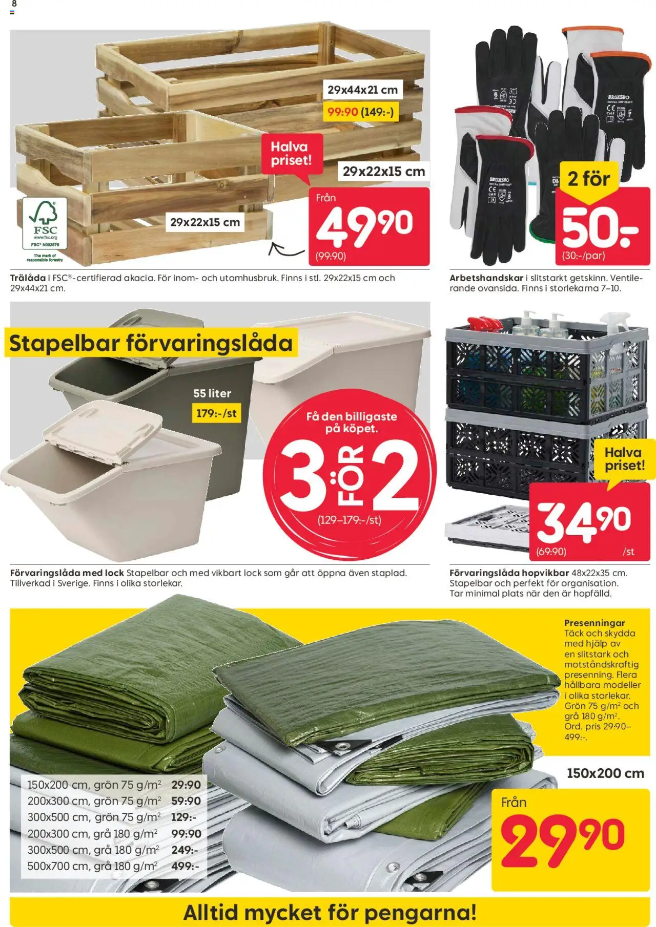Rusta reklamblad aktuell från 08.09.2025 | Sida: 8 | Produkter: Arbetshandskar