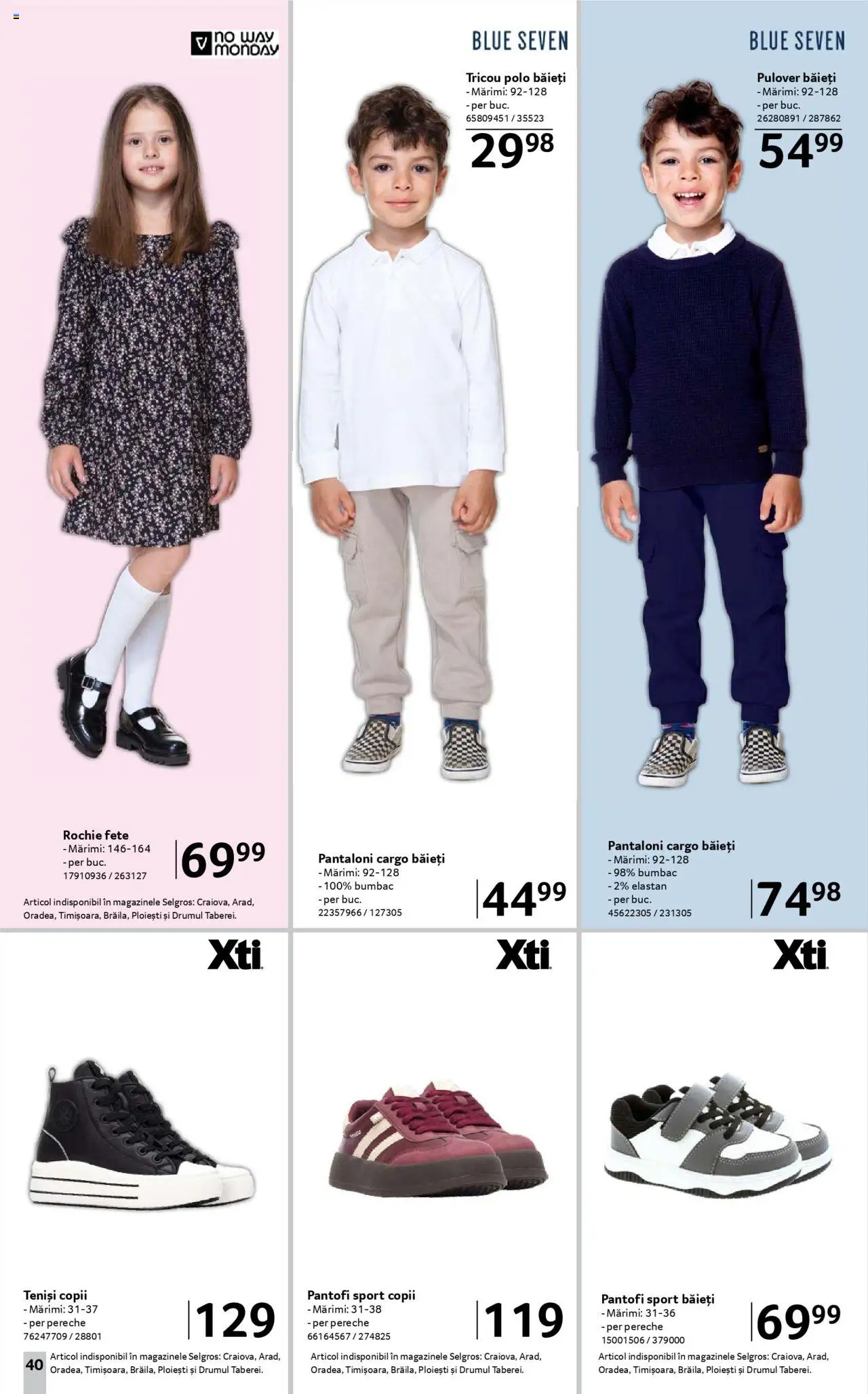 Catalog Selgros - Școala  – valabil de la 08.08.2025 | Pagină: 40 | Produse: Teniși, Tricou, Pulover, Pantaloni