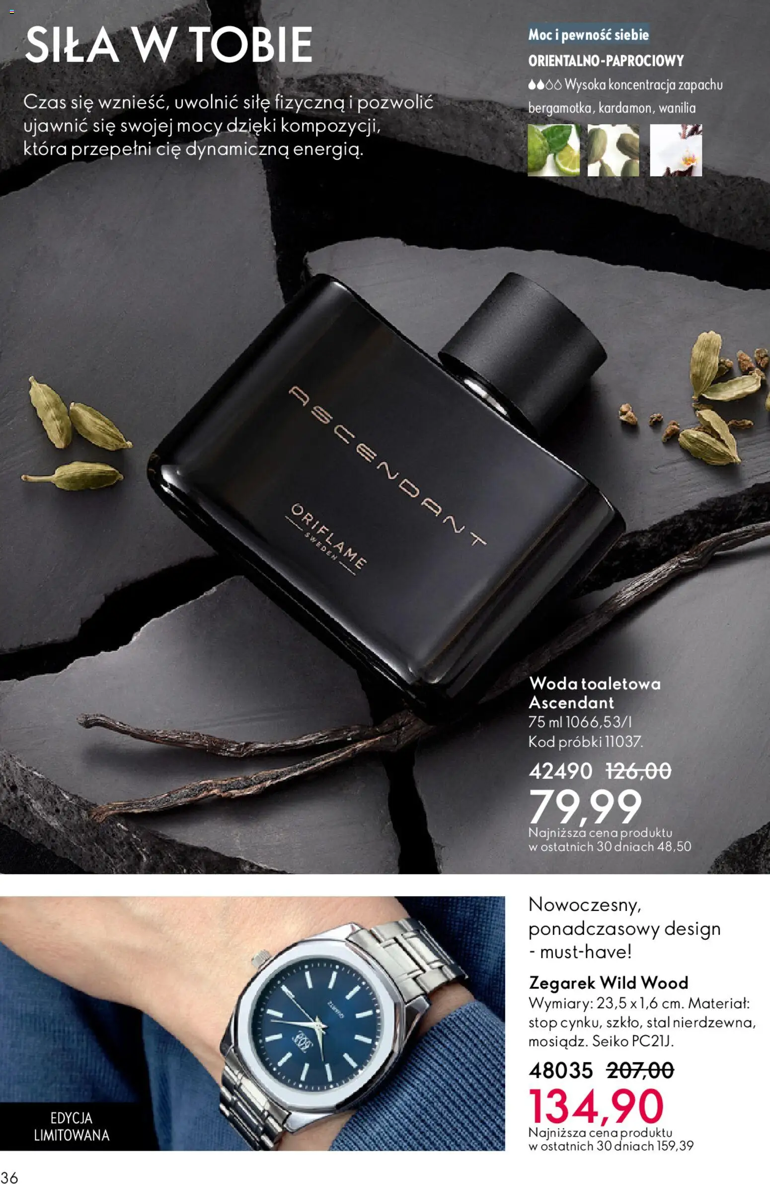 Oriflame Katalog 2 2026 od 21.01.2026 | Strona: 36 | Produkty: Zegarek, Woda toaletowa, Woda