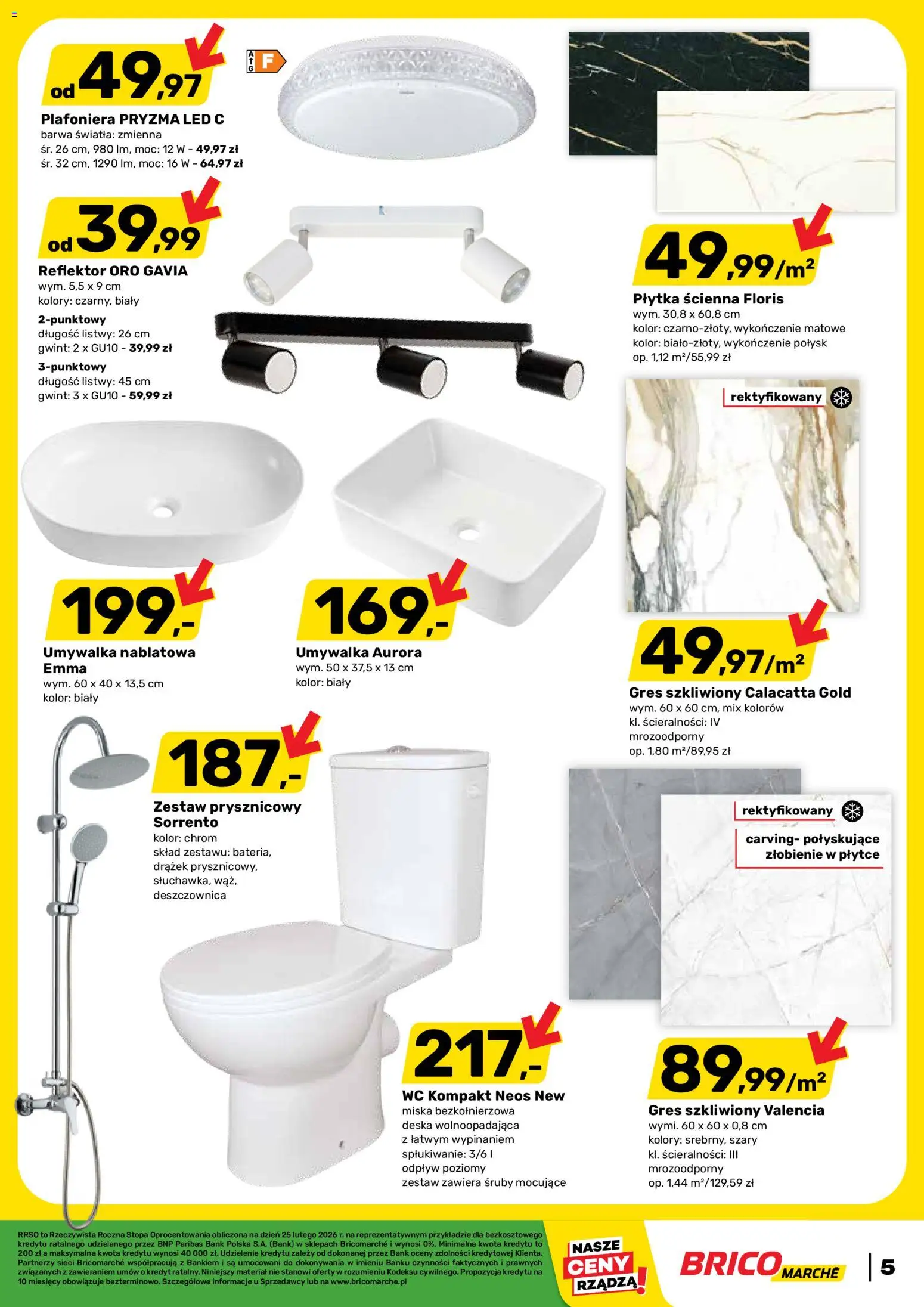 Brico Marché Gazetka od 25.02.2026 | Strona: 5 | Produkty: Umywalka