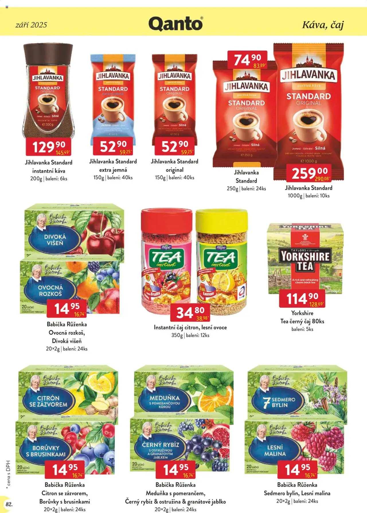 Astur & Qanto leták - Velkoobchod 09/2025 od 01.09.2025 | Strana: 82 | Produkty: Káva, Čaj, Káva Standard, Jihlavanka