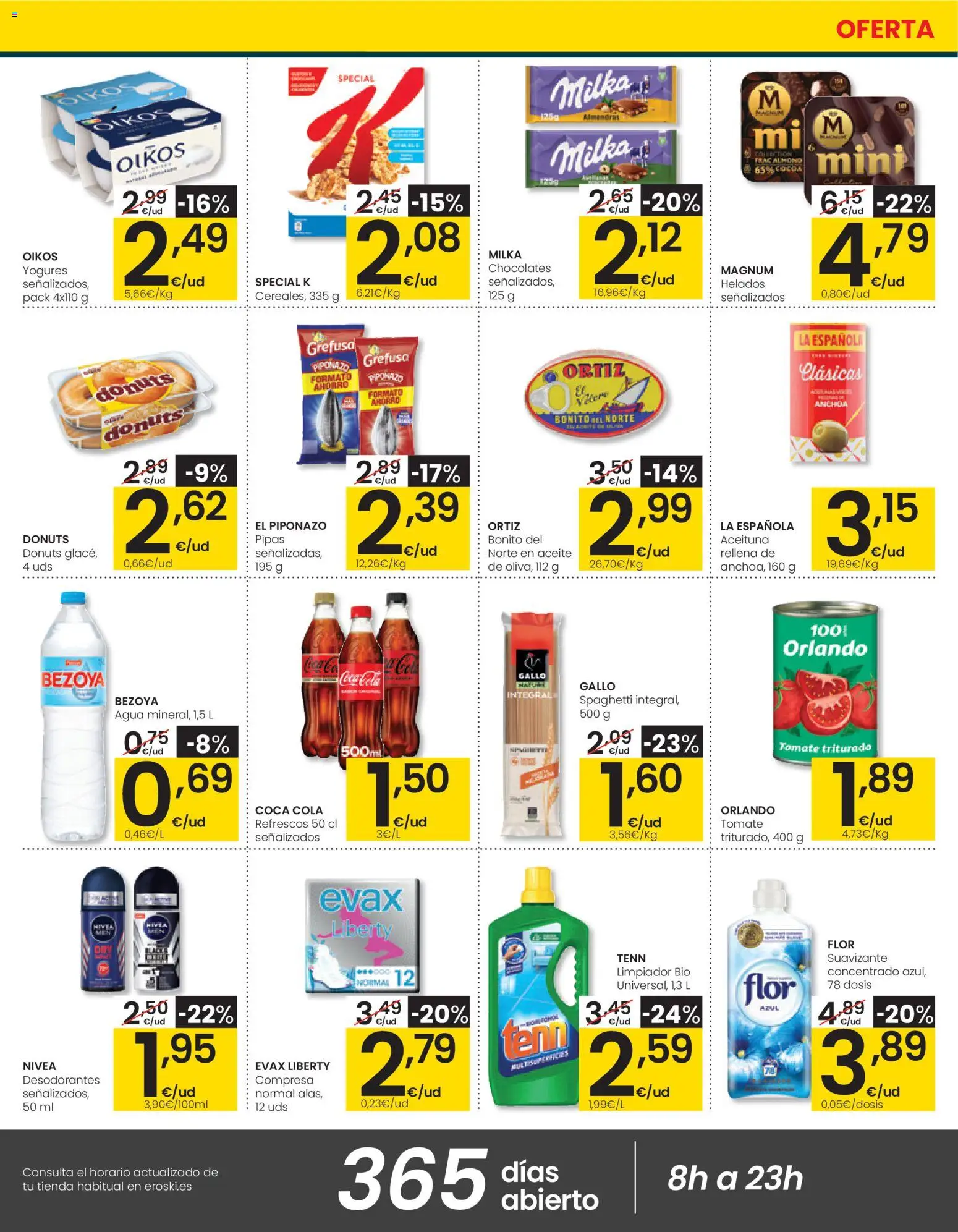 Eroski - Quieres ahorrar conmigo │ válido desde el 26.03.2026 | Página: 3 | Productos: Aceite, Suavizante, Anchoa, Donuts