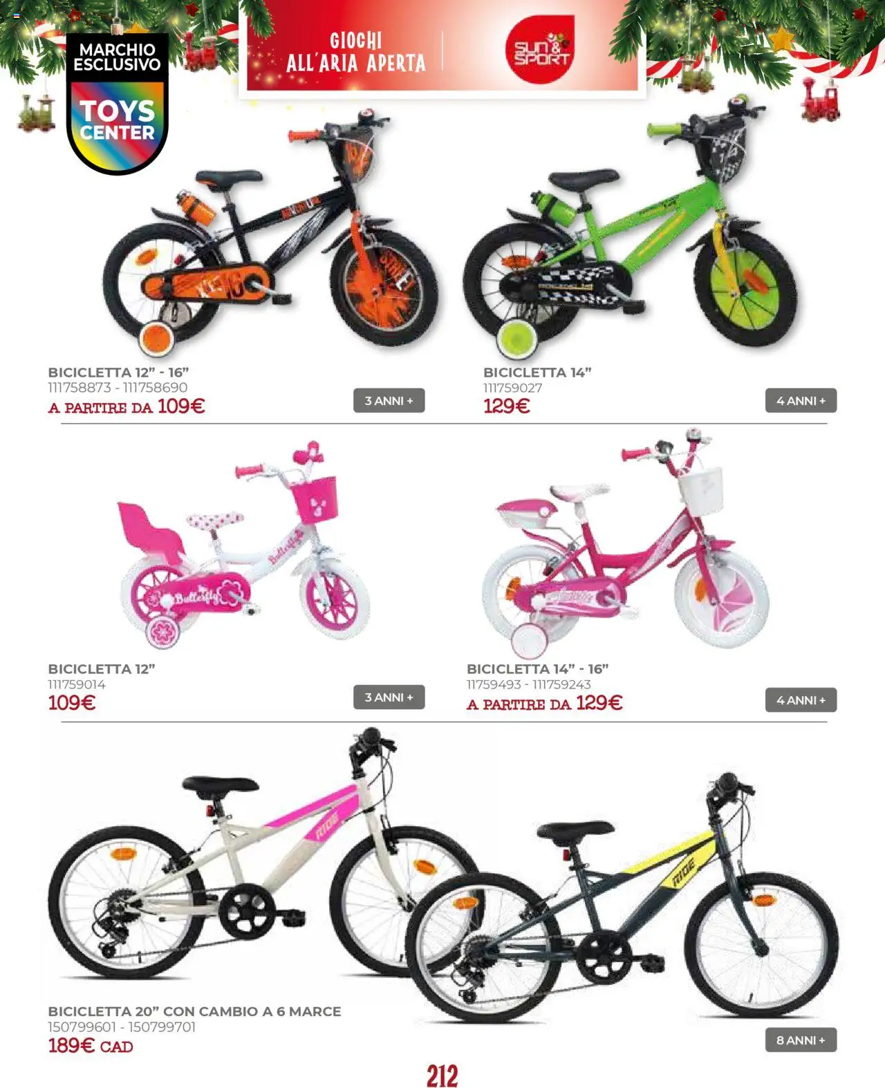 Volantino Toys Center del 17.10.2025 | Pagina: 214 | Prodotti: Bicicletta