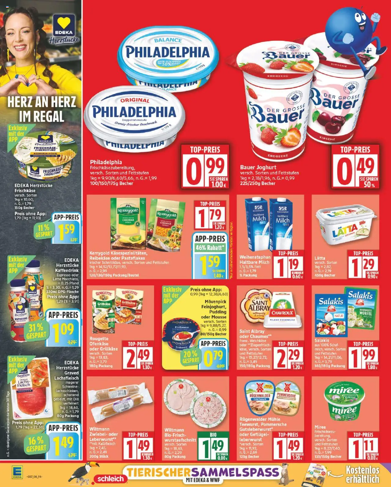 Edeka Prospekt 	 – gültig ab 08.09.2025 | Seite: 8 | Produkte: Haltbare milch, Lachs, Dill, Frischkase