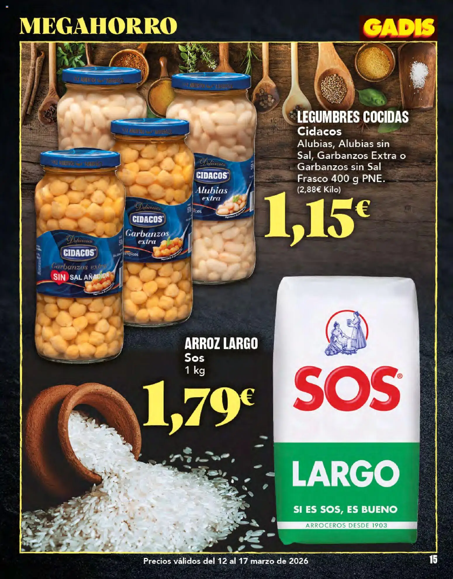 Gadis folleto │ válido desde el 12.03.2026 | Página: 15 | Productos: Arroz