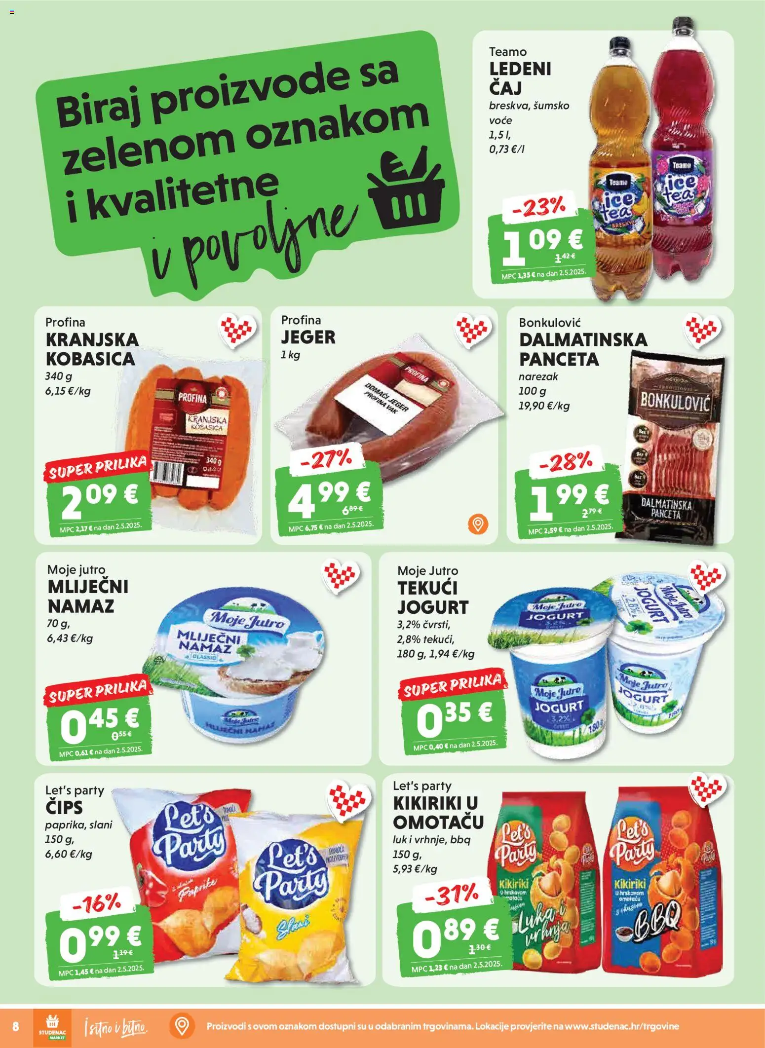 Studenac katalog | vrijedi od 08.04.2026 | Stranica: 8 | Proizvodi: Čips, Kikiriki, Voće, Namaz