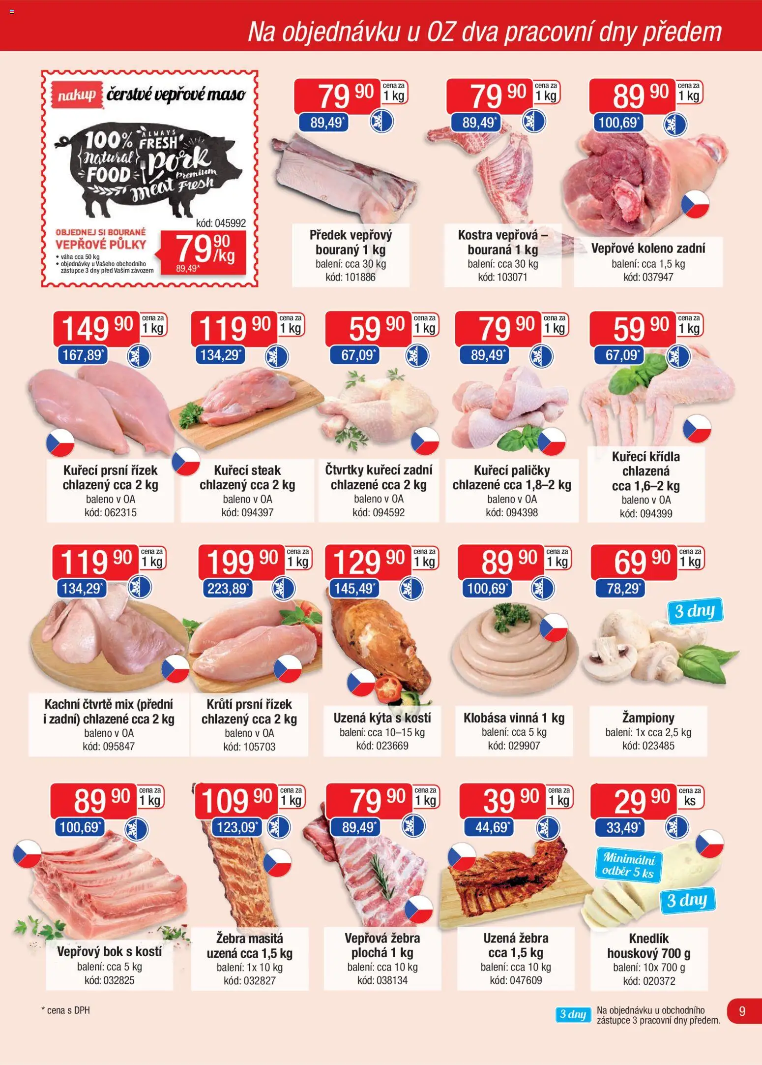 Astur & Qanto leták - Velkoobchod fresh 12/2025 od 01.12.2025 | Strana: 9 | Produkty: Klobása, Váha, Maso, Kuřecí paličky