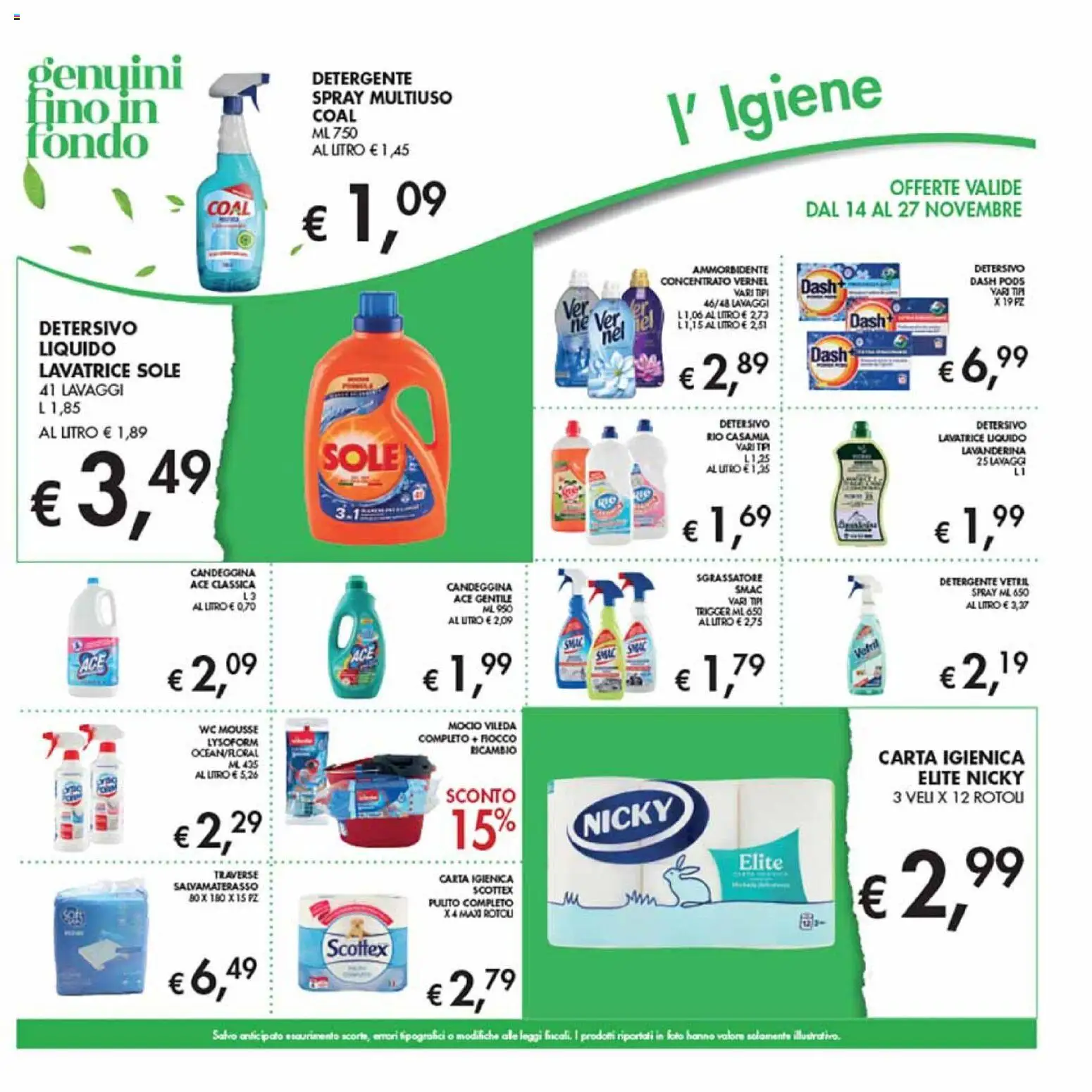 Volantino Coal del 14.11.2025 | Pagina: 25 | Prodotti: Detergente, Candeggina, Sgrassatore, Lavatrice