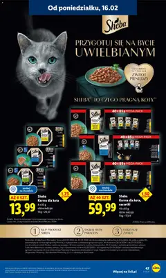Pogląd oferty "Sheba Karma dla kota, 8 x 85 g różne rodzaje" - ważna od 16.02.2026 | Strona: 47