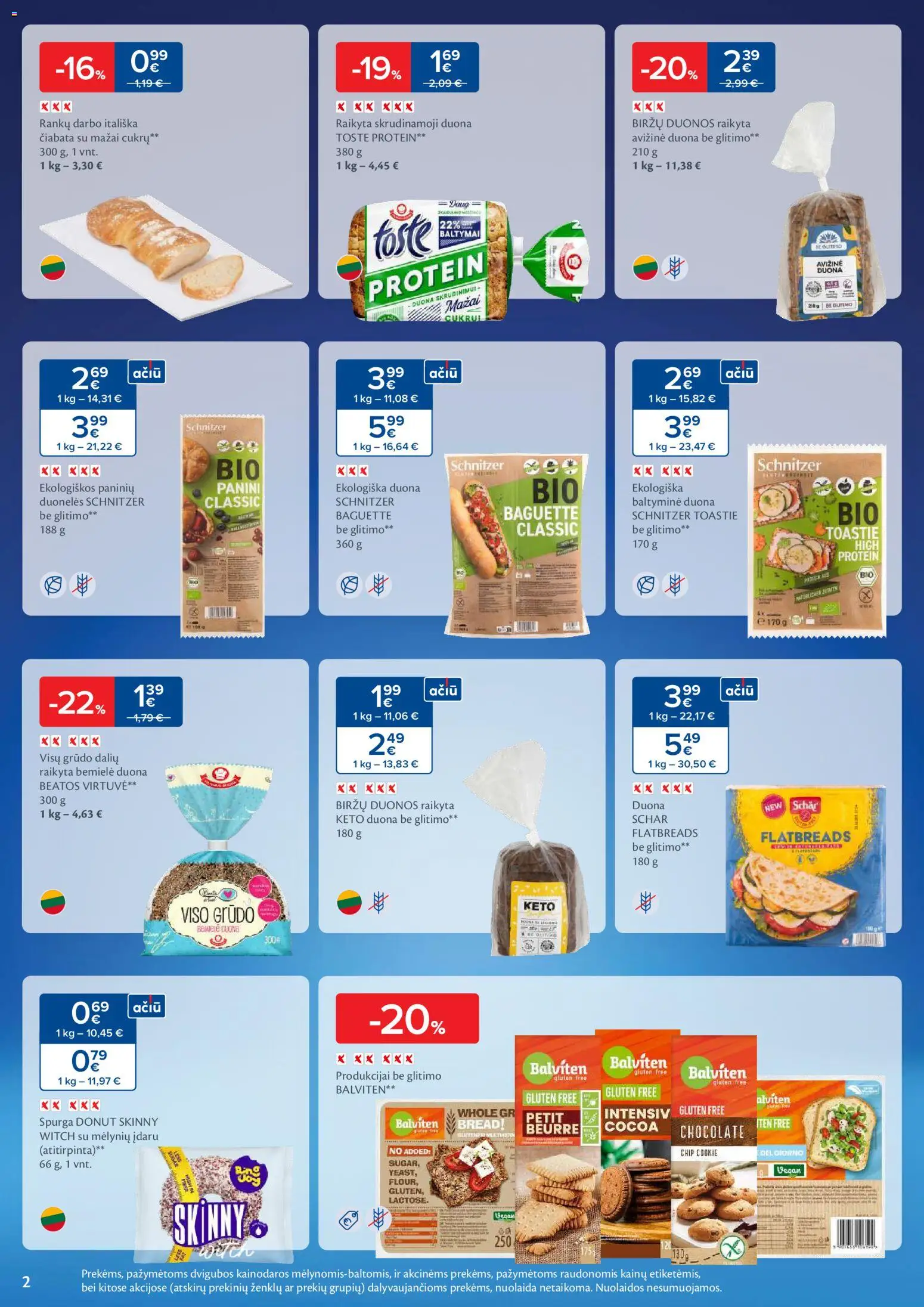 MAXIMA akcijos nuo 06.01.2026 | Puslapis: 2 | Prekių: Duona skrudinimui, Spurga, Duona