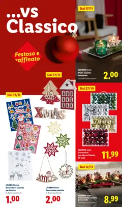 Anteprima del volantino LIVARNO home Decorazione natalizia per avvento, Centrotavola natalizio per avvento In diversi assortimenti valido a partire dal 24.10.2025 | Pagina: 63 | Prodotti: Piatto, Decorazioni