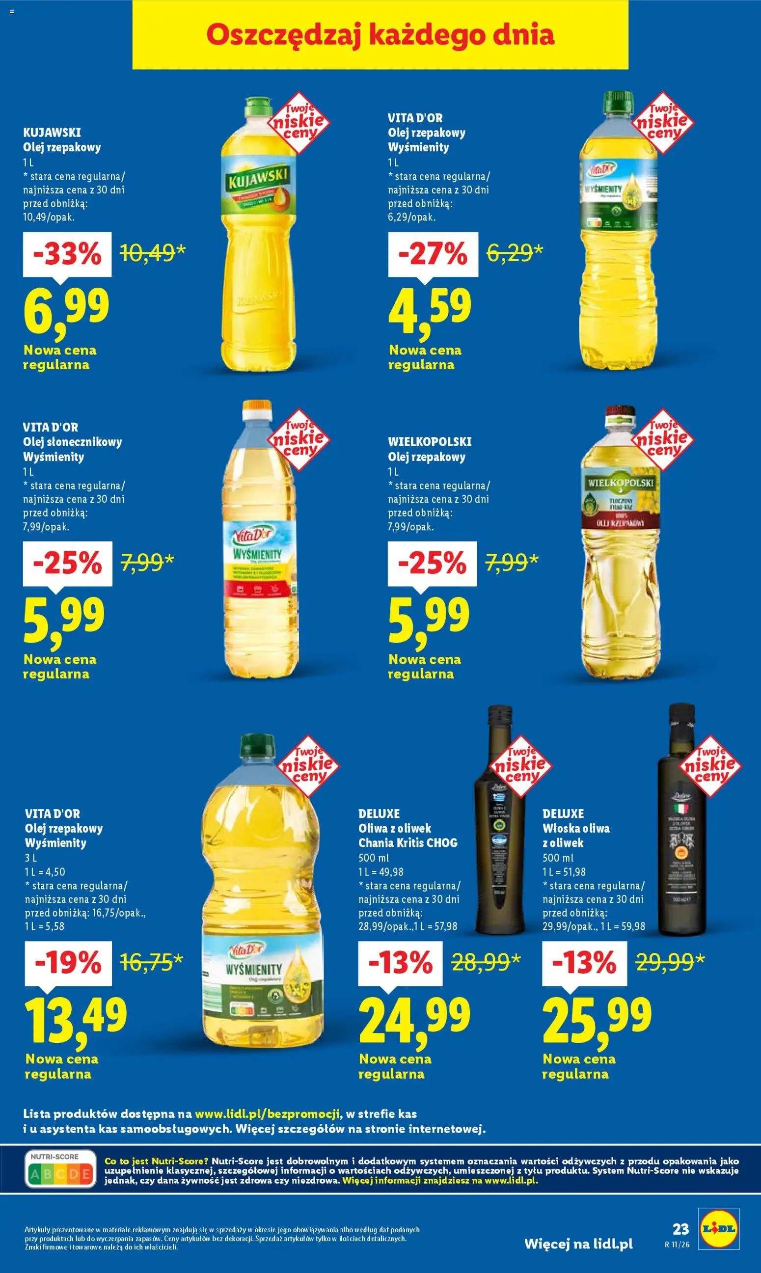 Lidl Polsko leták od 12.03.2026 | Strana: 23 | Produkty: Olej, Deluxe