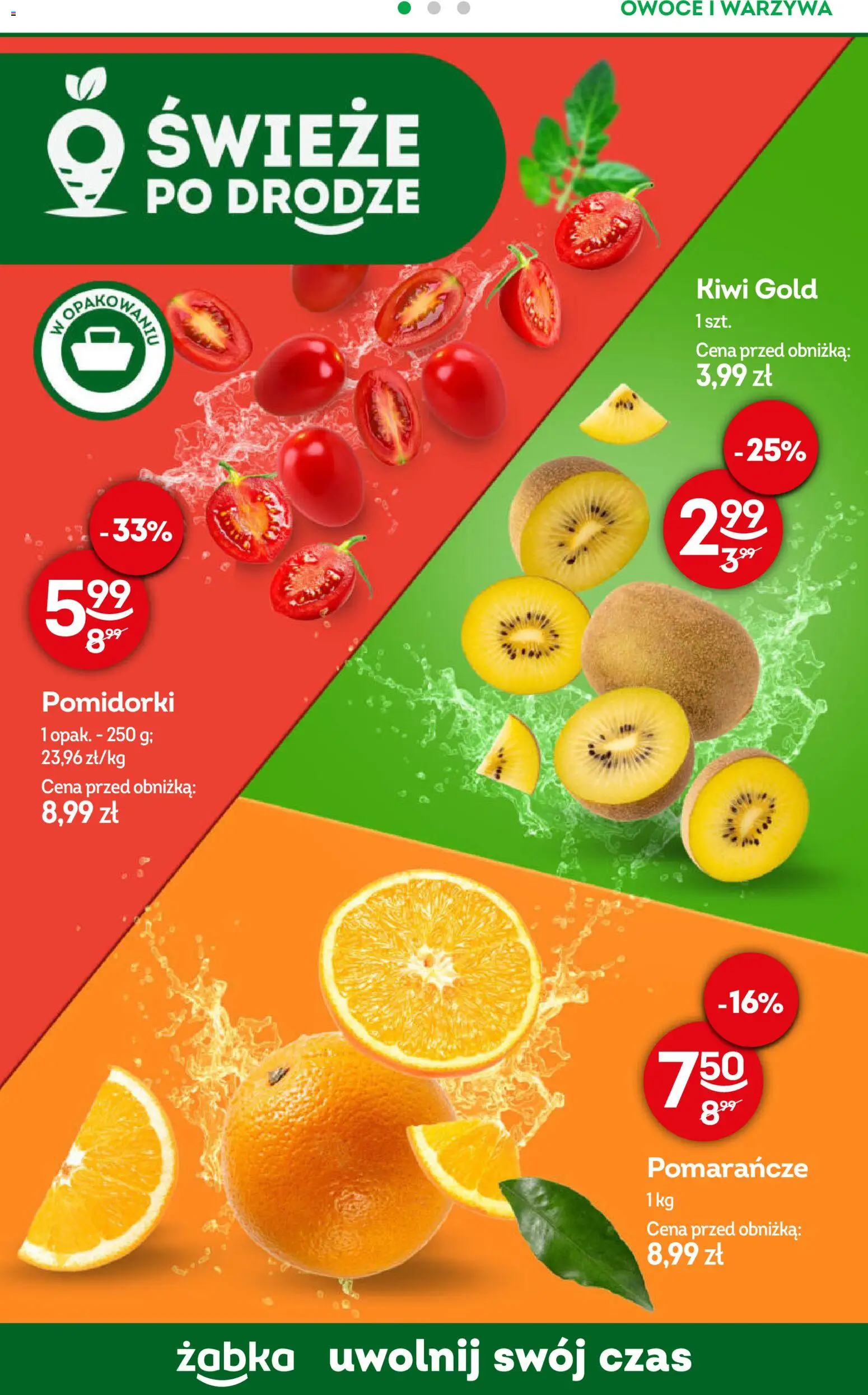 Żabka Gazetka - Codzienne produkty od 19.11.2025 | Strona: 7 | Produkty: Pomarańcze, Kiwi, Warzywa, Owoce