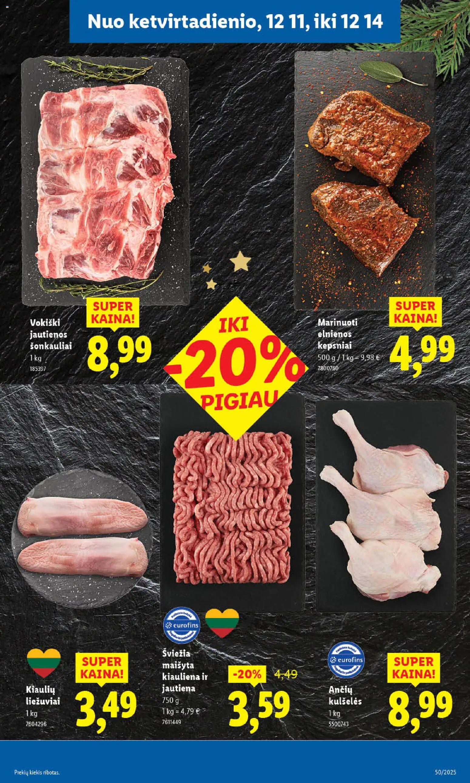 LIDL akcijos nuo 11.12.2025 | Puslapis: 13 | Prekių: Jautienos, Kiauliena, Jautiena