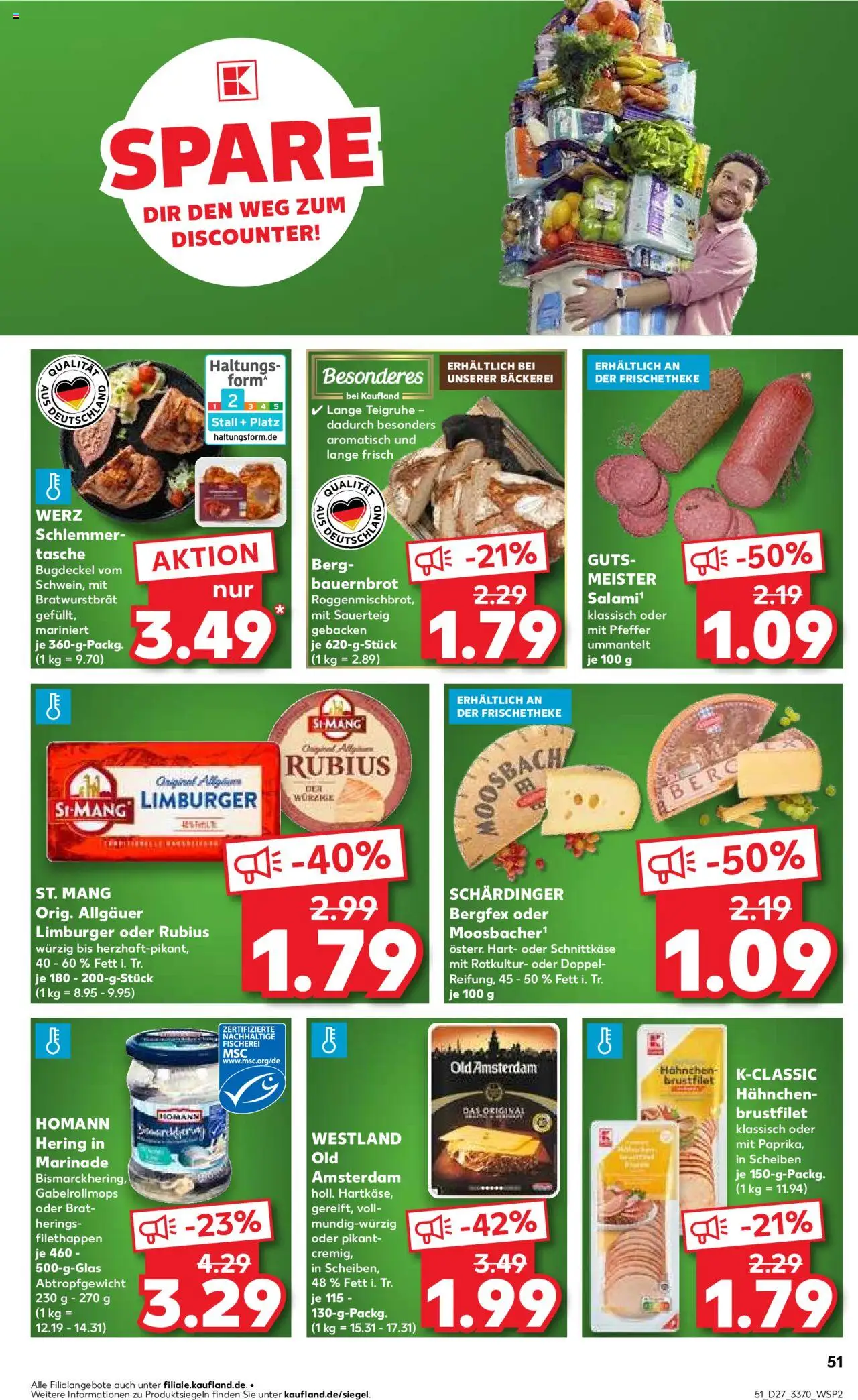 Kaufland Prospekt 	 - gültig ab dem 03.07.2025 | Seite: 51 | Produkte: Tasche, Hahnchen, Pfeffer, Salami