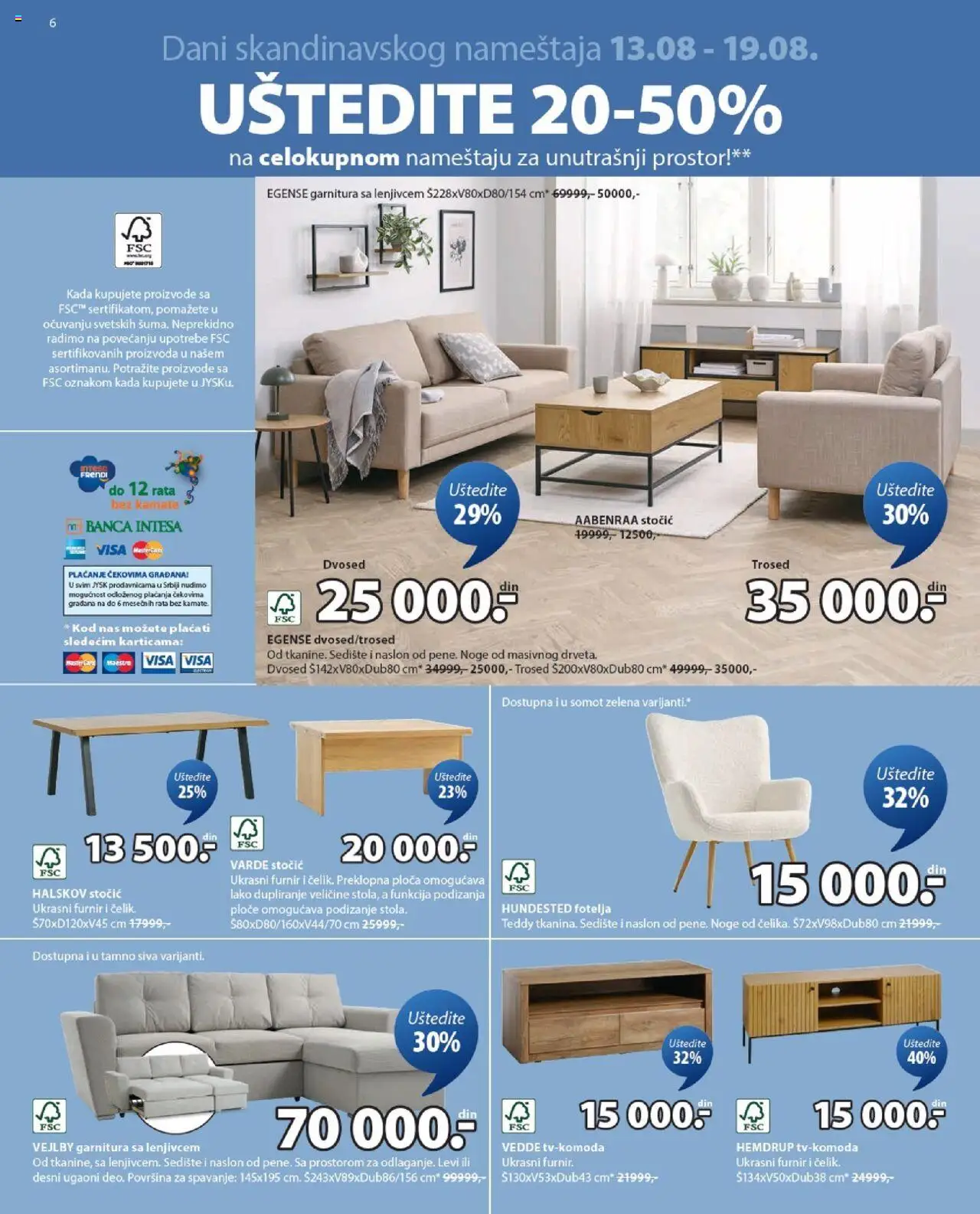 Jysk katalog - važi od 13.08.2025 | Strana: 6 | Proizvode: Fotelja, Trosed, Dvosed