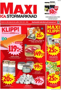 ICA Maxi - Enköping - Förhandsvisning av reklamblad från butik ICA Maxi aktuell från 27.10.2025