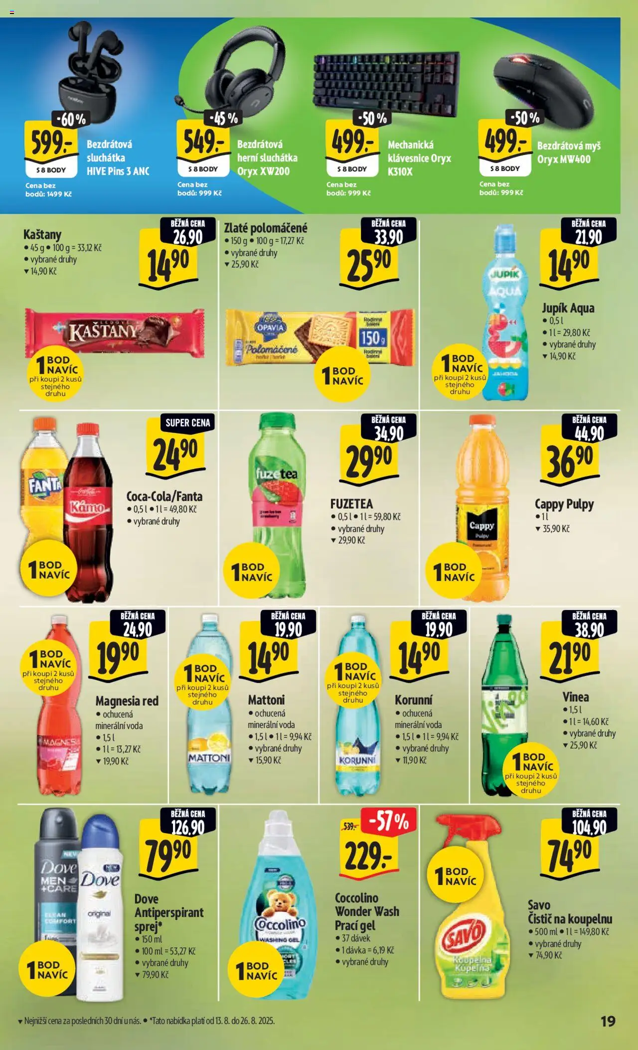 Albert leták - Hypermarket od 13.08.2025 | Strana: 26 | Produkty: Prací gel, Klávesnice, Vinea, Body