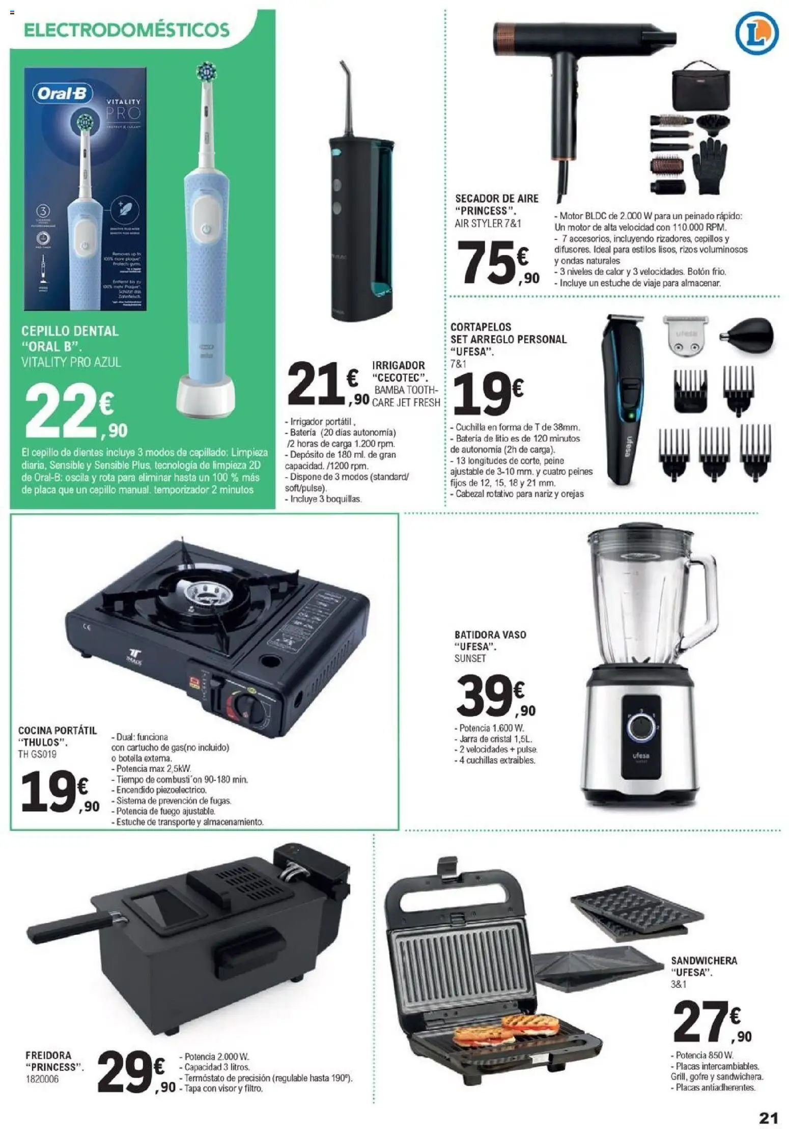 E.Leclerc folleto │ válido desde el 05.11.2025 | Página: 21 | Productos: Cepillo, Cocina, Batidora, Batería