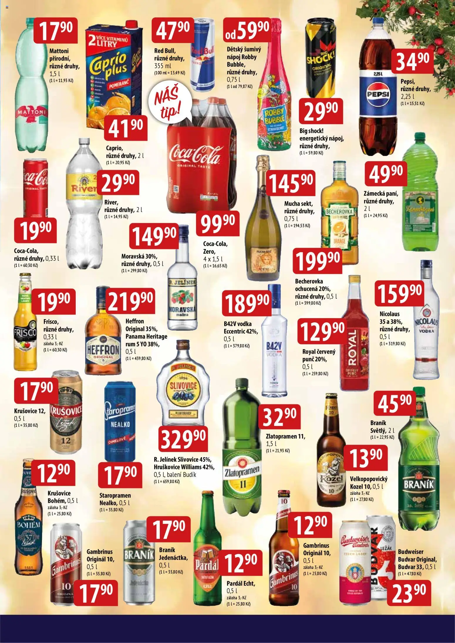 BALA velký leták Holba + od 10.12.2025 | Strana: 5 | Produkty: Zlatopramen, Staropramen, Vodka, Kozel