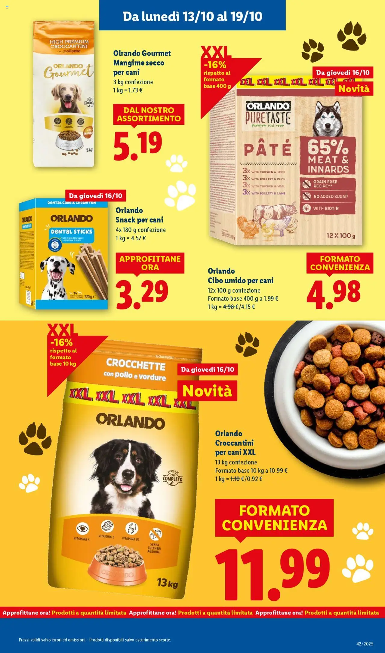 Volantino Lidl del 13.10.2025 | Pagina: 35 | Prodotti: Paté, Pollo, Verdure, Crocchette