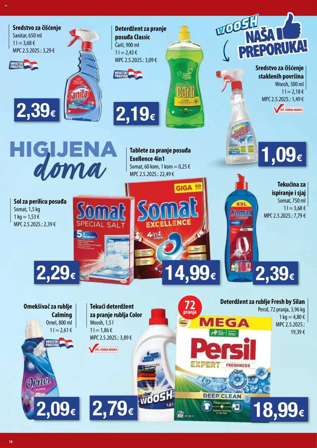NTL katalog | vrijedi od 20.08.2025 | Stranica: 16 | Proizvodi: Sol za perilicu posuđa, Omekšivač, Sol, Tekući deterdžent