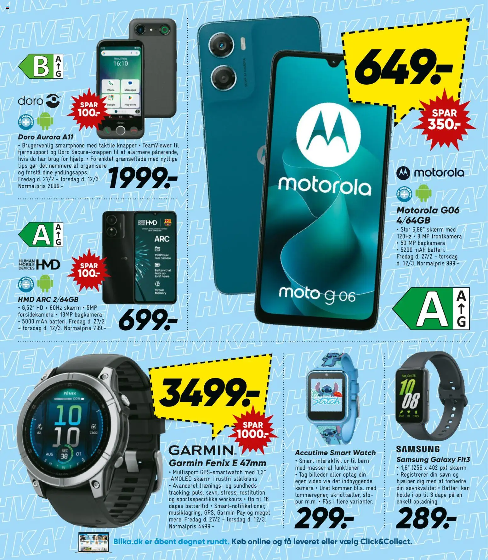 Bilka tilbudsavis – gyldig fra 27.02.2026 | Side: 31 | Produkter: Ur, Smartphone, Søm, Batteri