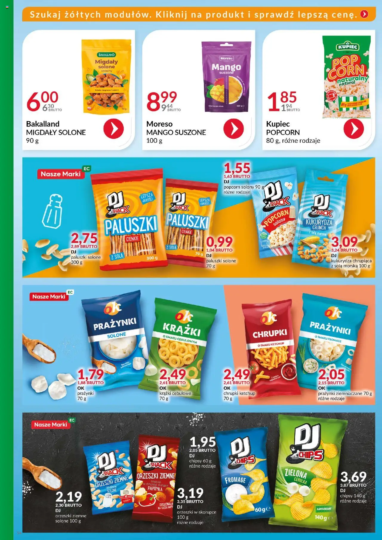 Eurocash Gazetka - Katalog Artykułów Spożywczych od 19.10.2025 | Strona: 54 | Produkty: Mango, Chrupki, Kukurydza, Paluszki