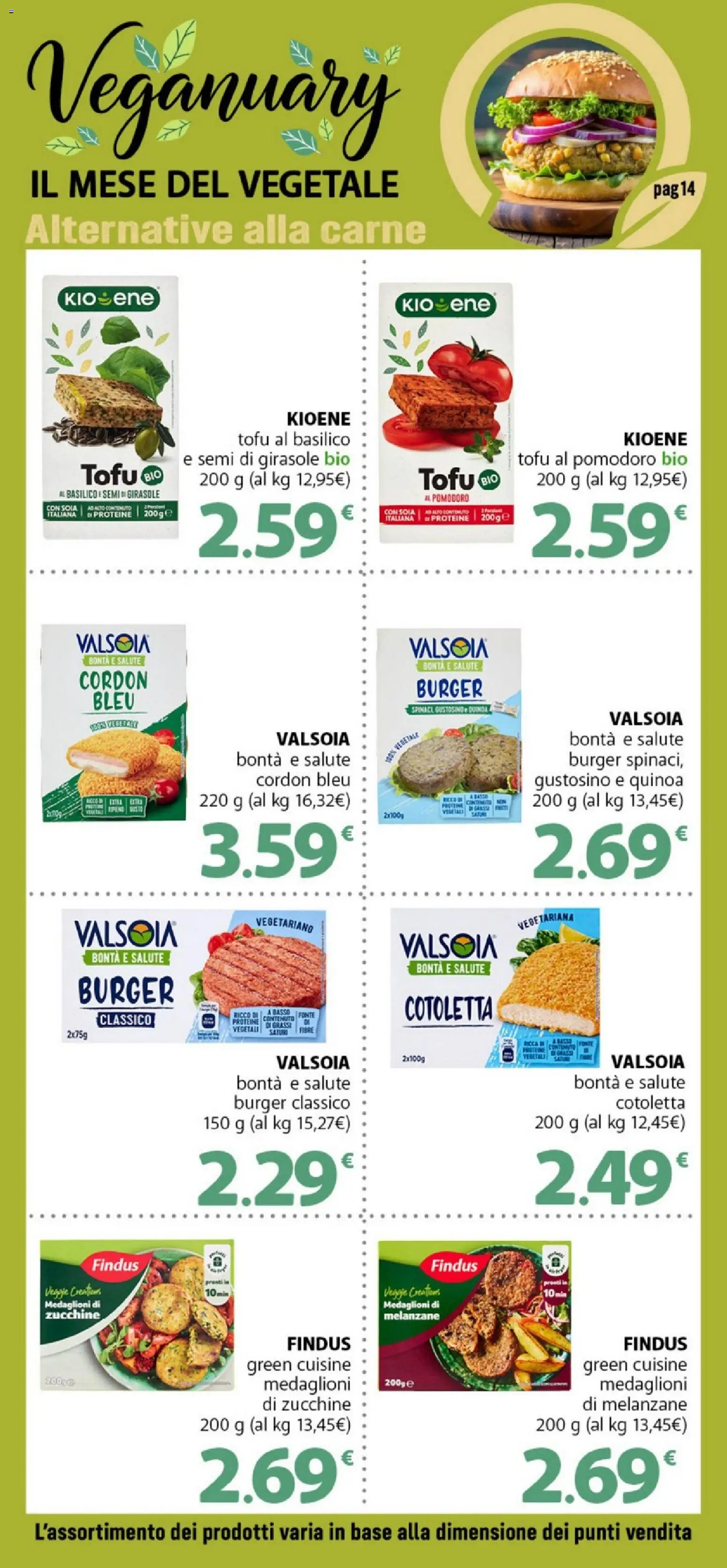 Volantino DOK del 12.01.2026 | Pagina: 14 | Prodotti: Tofu, Basilico, Melanzane, Zucchine