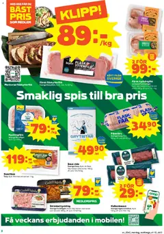 Coop Forum - erbjudanden - Förhandsvisning av reklamblad från butik Coop Forum aktuell från 13.10.2025 | Sida: 2 | Produkter: Bacon, Fläskytterfilé, Kalkon, Spis
