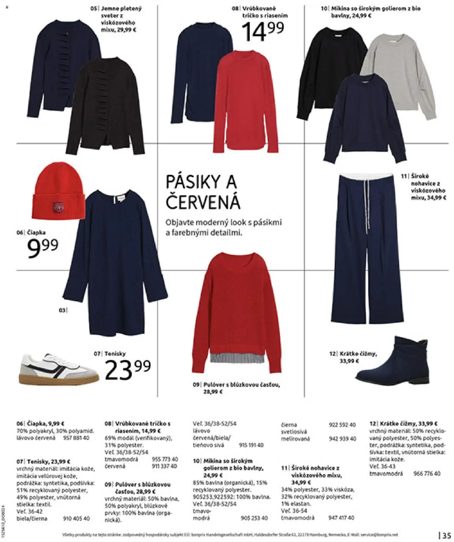 Nové Bonprix akcie – leták je platný od 01.11.2025 | Strana: 37 | Produkty: Tričko, Sveter, Nohavice, Čiapka