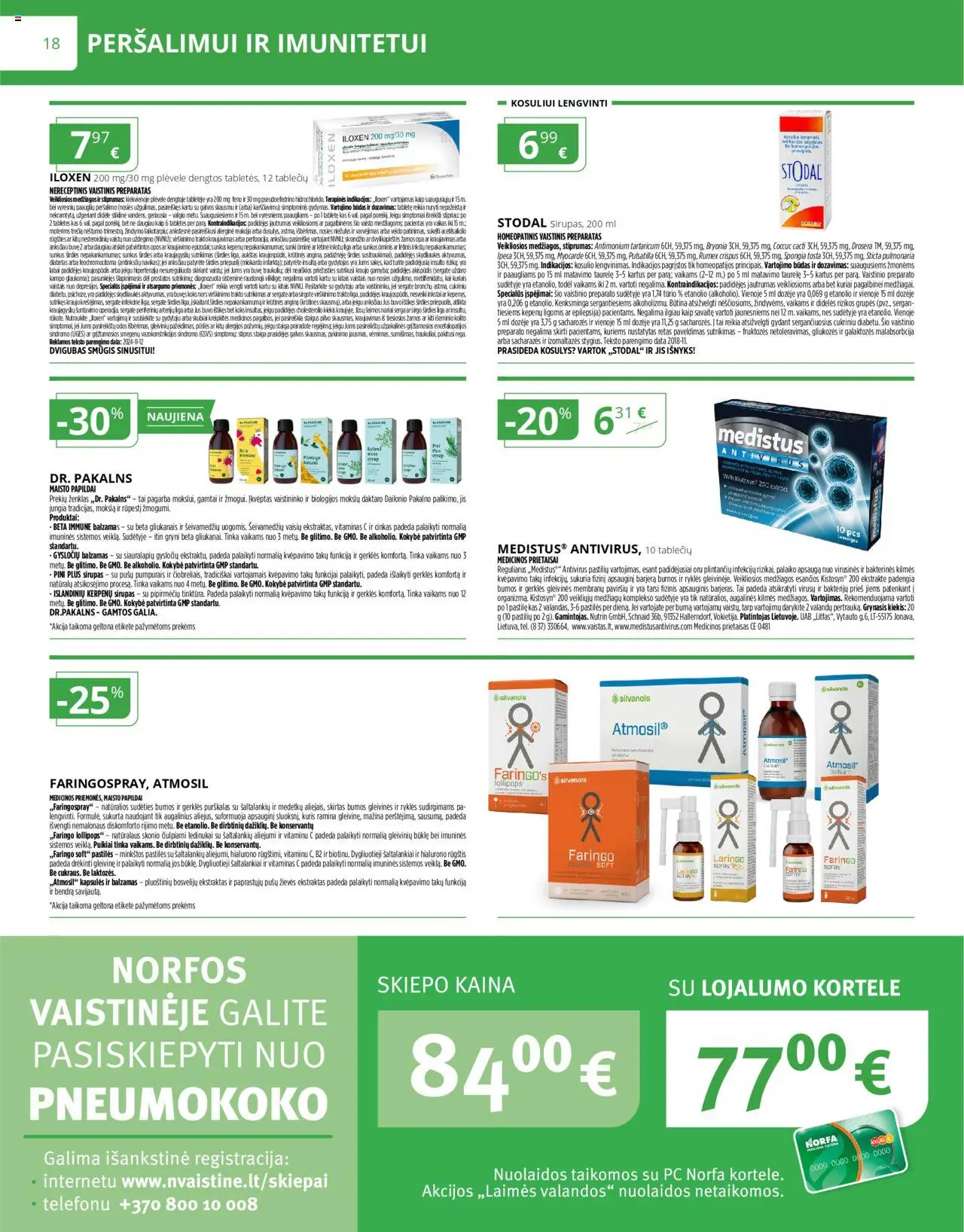 Norfa vaistinė akcijos nuo 01.10.2025 | Puslapis: 18 | Prekių: Balzamas, Ledinukai