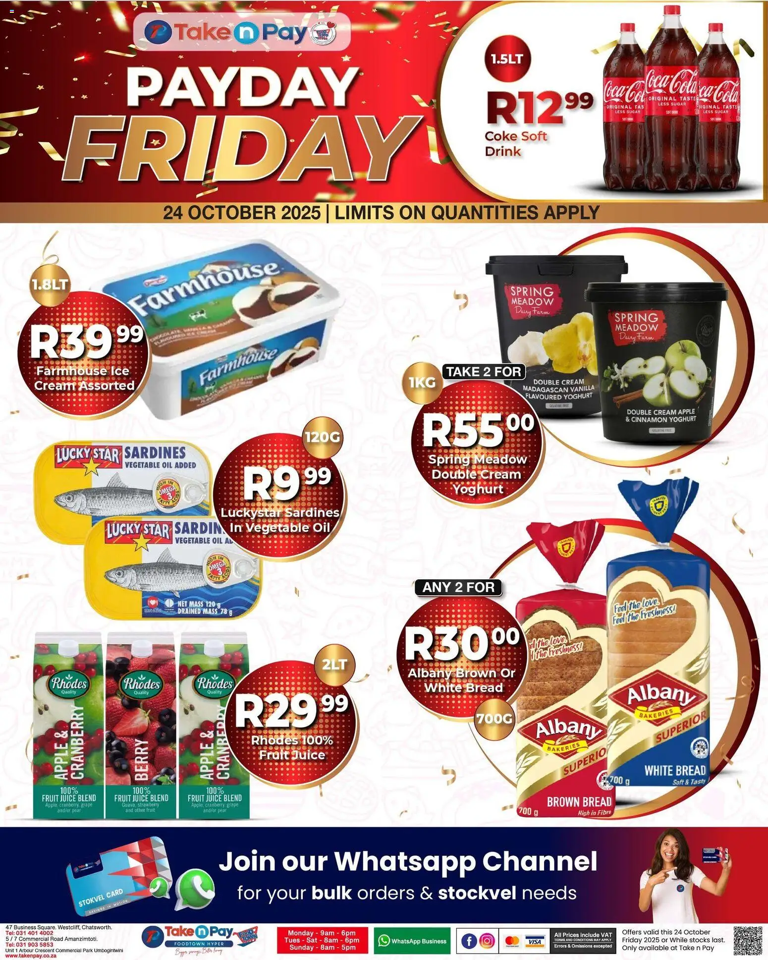 New Take n Pay catalogue – valid from 24.10.2025 | Page: 1 | Products: Yoghurt, Microdifusor, Fruit, Sugar