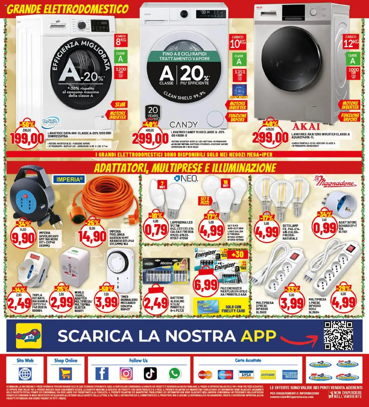 Volantino RisparmioCasa del 26.11.2025 | Pagina: 32 | Prodotti: Pile, Tè, Lavatrice, Adattatore