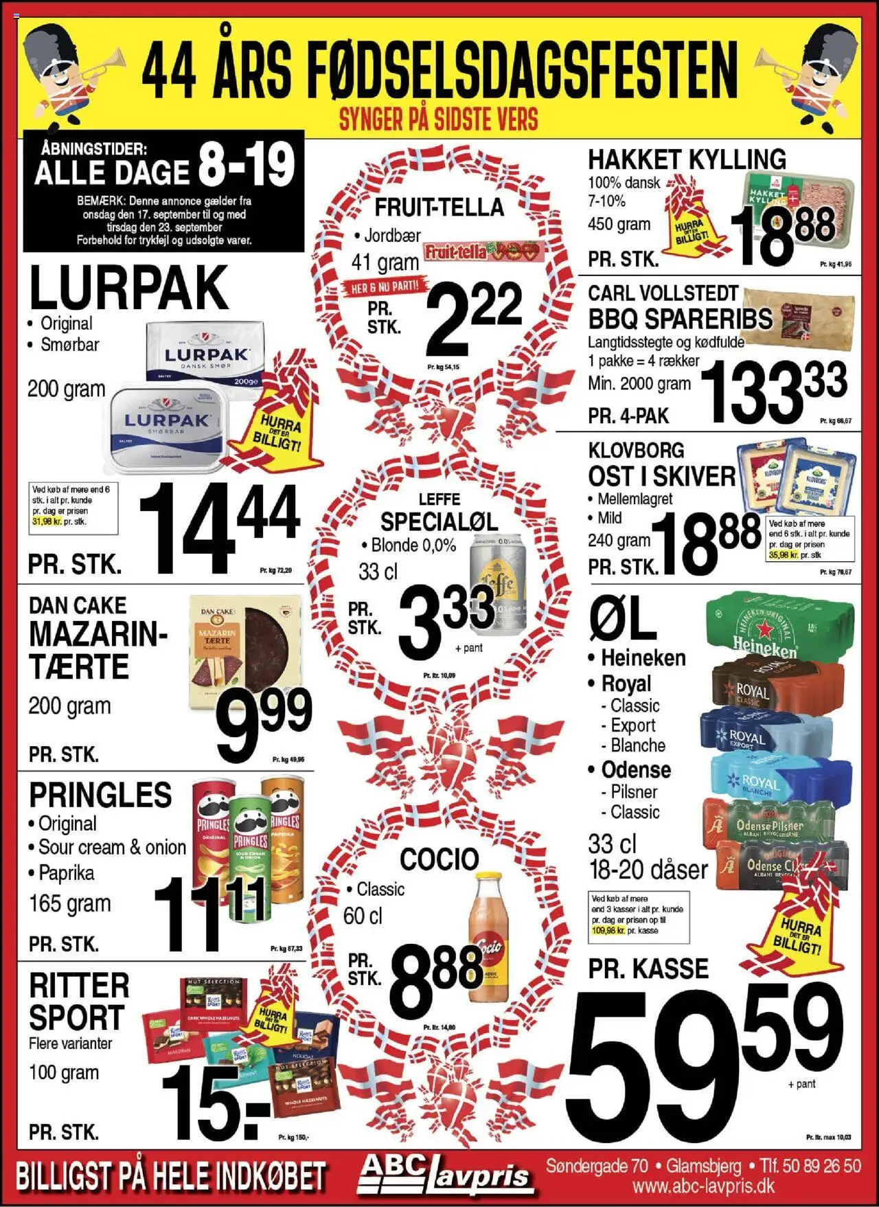 Abc Lavpris tilbudsavis – gyldig fra 17.09.2025 | Side: 1 | Produkter: Smør, Jordbær, Nougat, Paprika