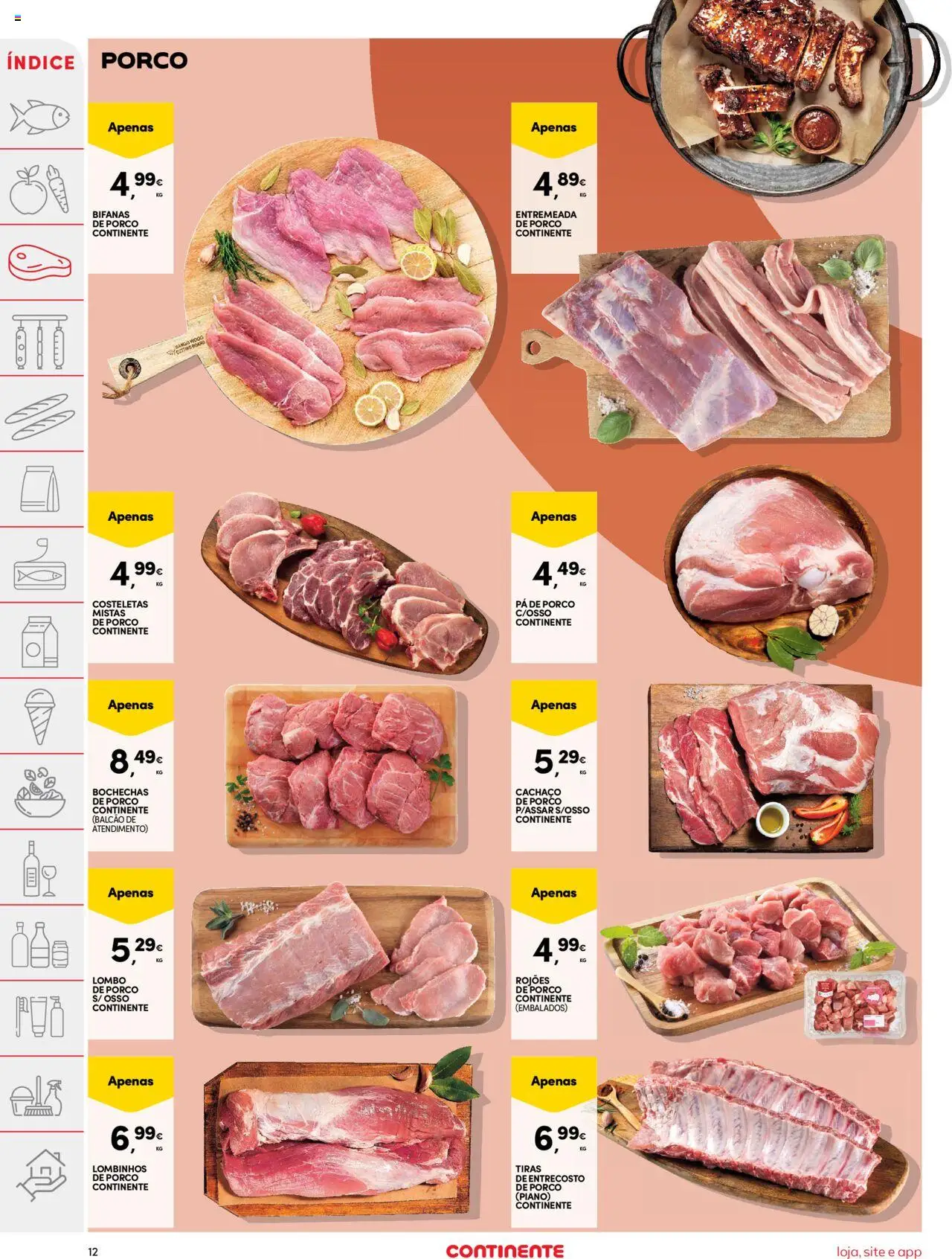 Continente folheto │ válido de 22.07.2025 | Página: 12 | Produtos: Lombo, Pá
