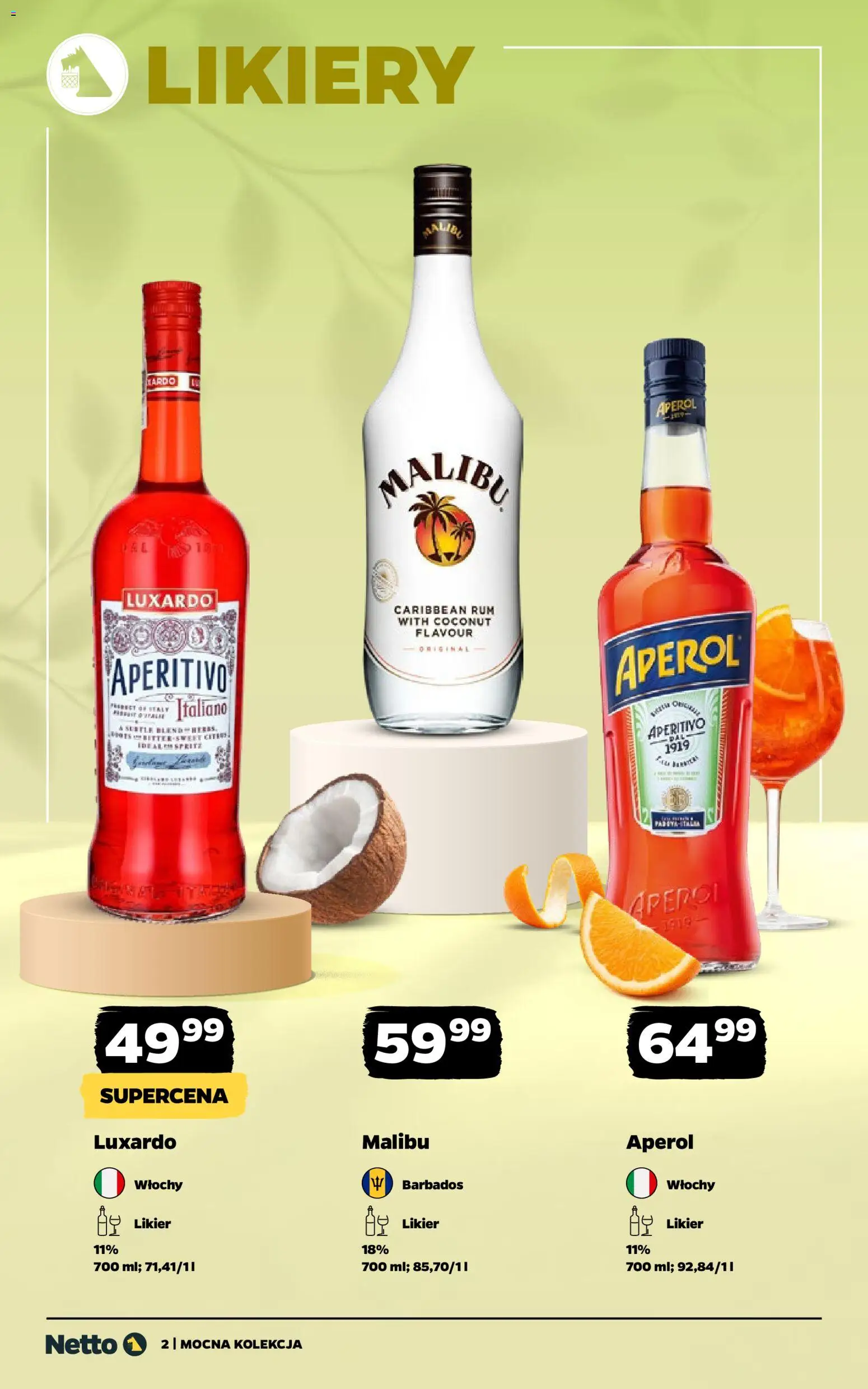 Netto gazetka - Alkohole mocne od 27.04.2026 | Strona: 2 | Produkty: Rum, Aperol