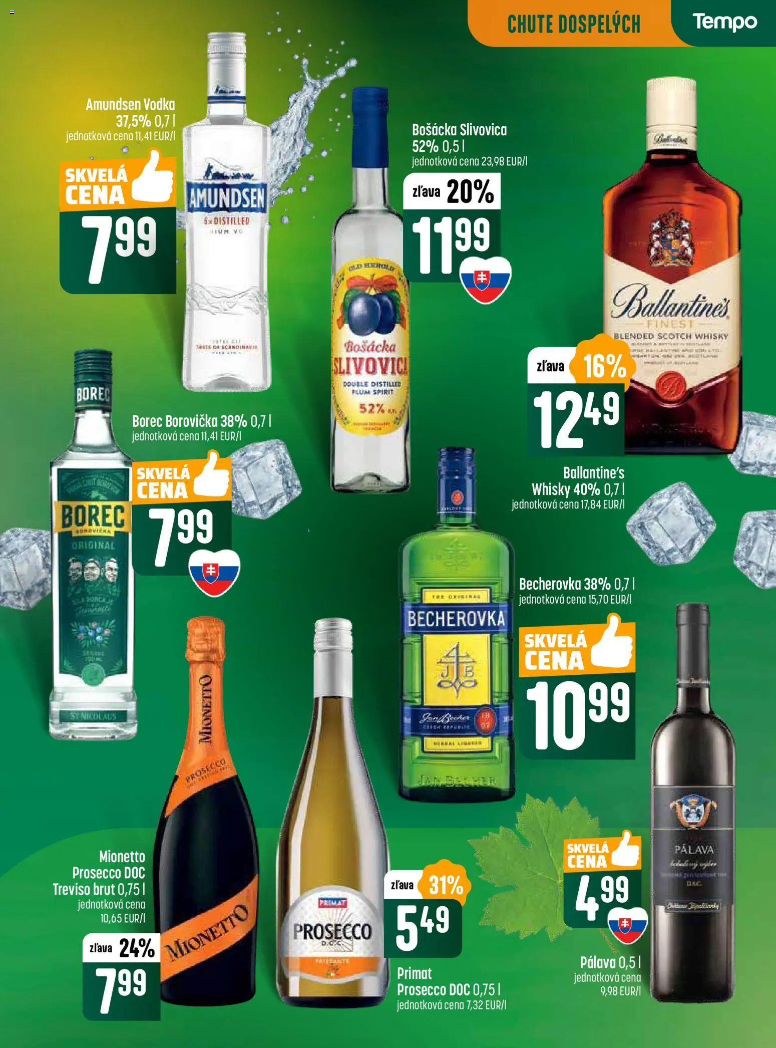 Nové COOP Jednota akcie – leták je platný od 13.11.2025 | Strana: 21 | Produkty: Prosecco, Bošácka slivovica, Vodka, Amundsen vodka