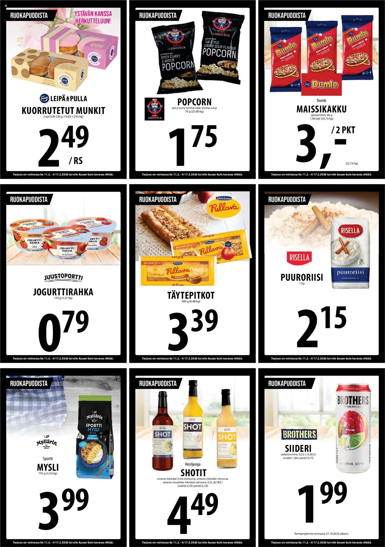Tuuri tarjoukset – voimassa 11.02.2026 alkaen | Sivu: 7 | Tuotteet: Mysli, Curry, Leipä, Pulla
