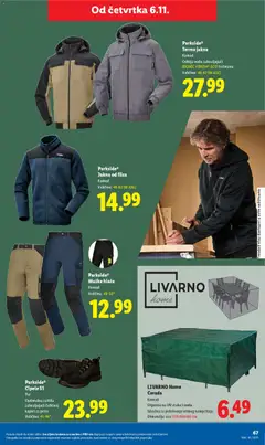 Parkside® Termo jakna, Komad. Odbija vodu zahvaljujući BIONIC-FINISH® ECO tretmanu. Veličine: 48-62 (M-XXL) - Pregled kataloga iz trgovine Lidl, vrijedi od 03.11.2025 | Stranica: 67